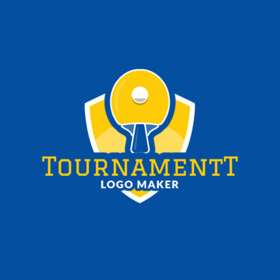 Professional Table Tennis Logo Design Template for Ping-Pong Tournaments