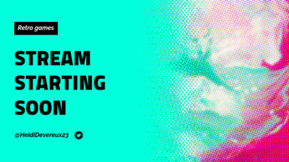 Stream Starting Soon Overlay Maker for a Twitch Account with Glitch Dots