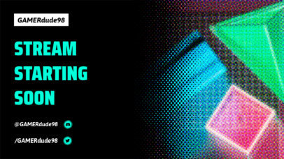 Overlay Maker for a Twitch Account with a Stream Starting Soon Message