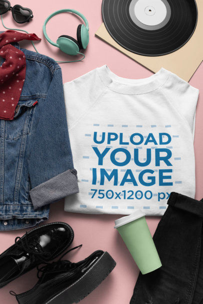 Mockup of a Sweatshirt Featuring a Retro Outfit 