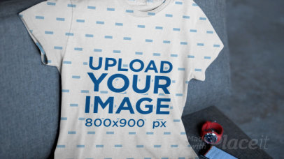 Video of a T-Shirt Lying on a Couch 