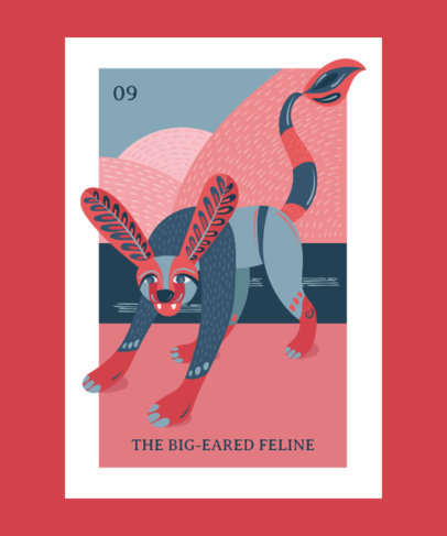 Mexican-Styled Fantasy Alebrije T-Shirt Design Template