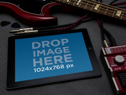 Black iPad Music Guitar