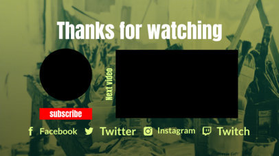 Modern YouTube End Screen Template