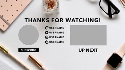 Youtube End Screen for Vloggers 