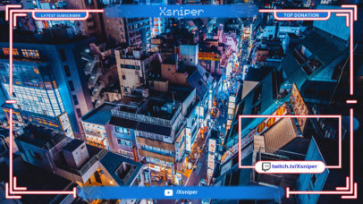 Twitch Overlay Maker for Gamers with Webcam Frame 1246d