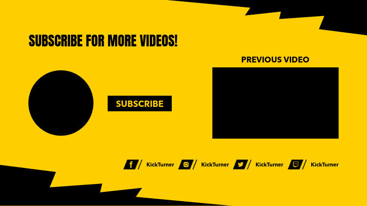 Placeit - Subscribe Now YouTube End Card Template with a Lightning Frame