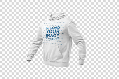Mockup of a Ghosted Pullover Hoodie