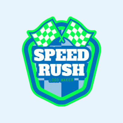 Racing Game Logo Maker Featuring Checkered Flags Clipart 1871