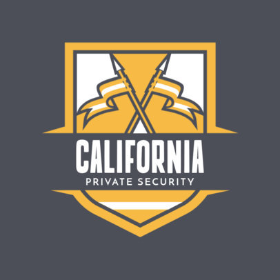 Security Logo Generator for Security Services Featuring Flag Clipart