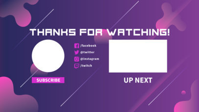 YouTube End Card Maker with a Cool Color Spots Design