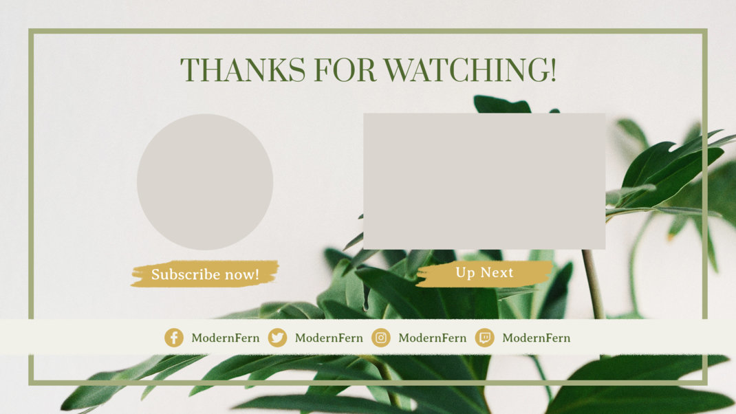 Placeit - YouTube End Card Maker with an Elegant Artistic Style