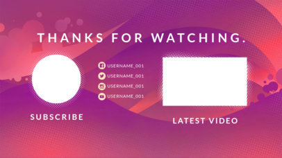 Cool YouTube End Card Maker with a Pop Art Style