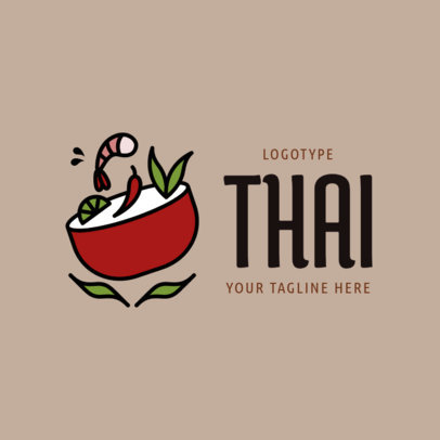 Modern Thai Restaurant Logo Creator 