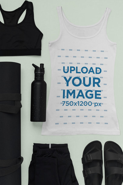 Tank Top Mockup of a Fresh Outfit for Yoga 26424