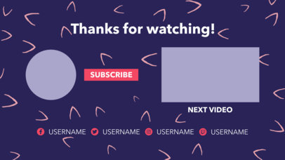 YouTube End Card Maker with a Cool Background Design
