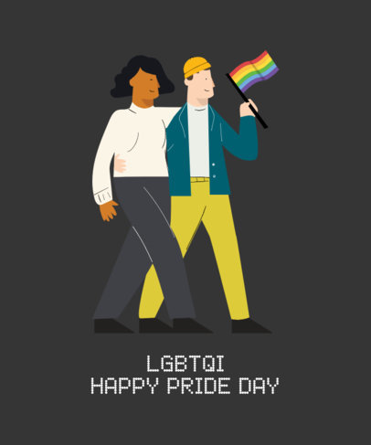 Illustrated Pride T-Shirt Design Maker for Pride Month