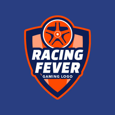 Racing Game Logo Template with a Car Rim Clipart