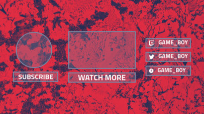YouTube End Card Template with an Abstract Background