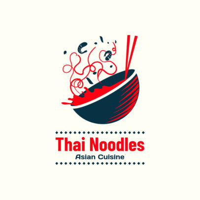 Restaurant Logo Maker for a Thai Noodles Place