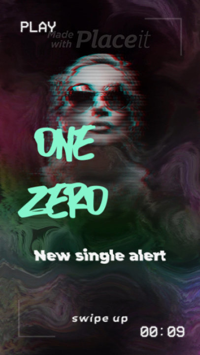 Instagram Story Video Generator for a New Single Announcement Featuring a VHS Effect