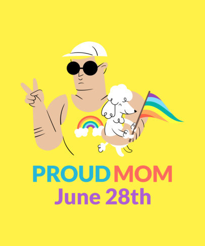 T-Shirt Design Template for LGBT Pride