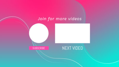 Trendy YouTube End Card Generator with a Wavy Design