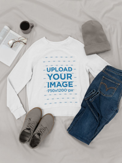 Sweatshirt Mockup of a Relaxed Outfit 26335