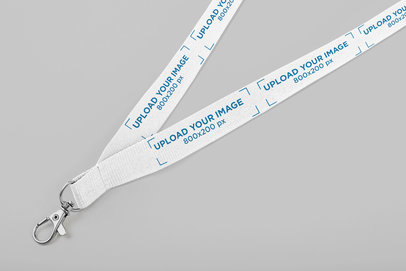 Simple Lanyard Mockup over a Plain Surface