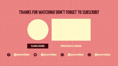 YouTube End Card Maker with a Fret Pattern Background 1254a