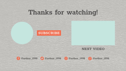 YouTube End Screen Template with an Abstract Texture Surface