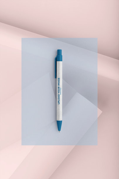 Pen Mockup with a Color Customization Minimalist Background 23588