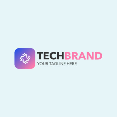 Technology Logo Maker Featuring an Abstract Icon