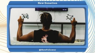 Twitch OBS Webcam Frame Template with a Wavy Surface Design 1201a