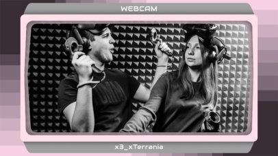 Retro Twitch OBS Webcam Frame Maker with a Pixelated Effect 1201b