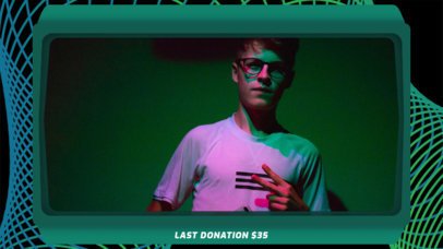 Modern Twitch OBS Webcam Maker with an Abstract Background 1201c