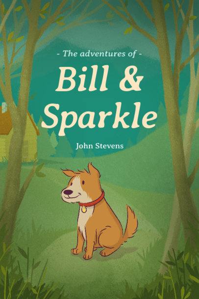 Children's Book Cover Maker with a Cute Dog Illustration