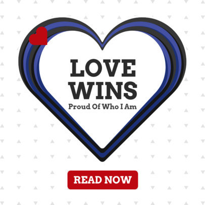 Love Wins Ad Banner Generator with a Dotted Surface 1295e