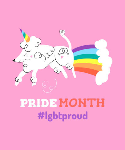 Funny Illustrated LGBT Pride T-Shirt Design Maker