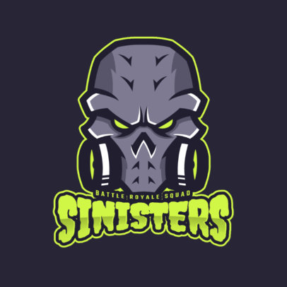 Gaming Logo Template Featuring a Fantasy Skull Clipart