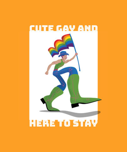 T-Shirt Design with a Pride Message