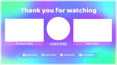 Psychedelic Looking YouTube End Screen Maker