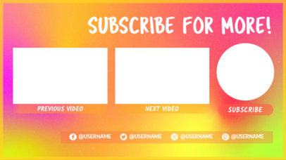 YouTube End Screen Creator with Subscription Request
