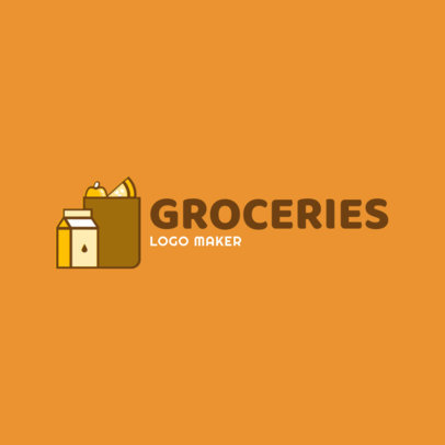 Grocery Store Logo Maker with Bag Icon