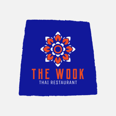 Thai Restaurant Logo Generator with a Flower Clipart 
