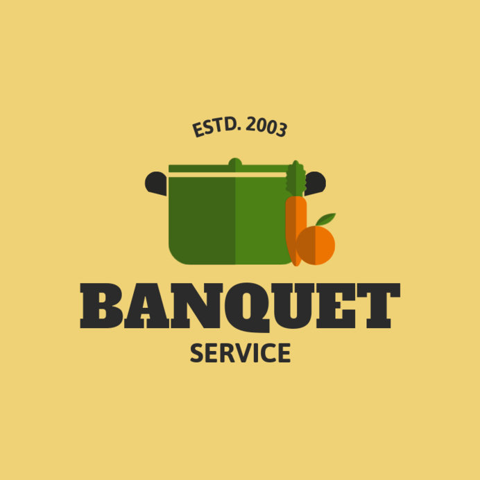 Catering Logo Design Maker with Cooking Pot Clipart