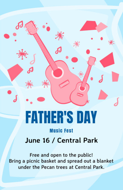 Online Flyer Template for a Father's Day Music Fest