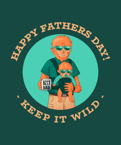 Wolf Man Themed Father's Day T-Shirt Maker