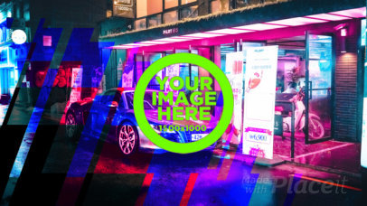 Cool Intro Maker for a Logo Reveal with Neon Glitch Effects 1596