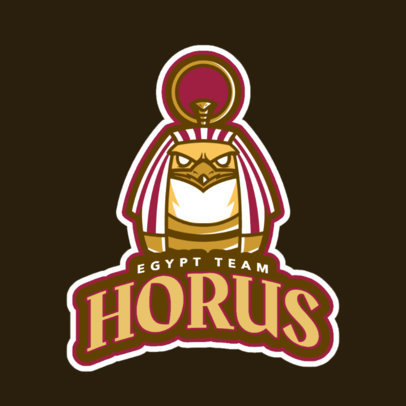 Sports Logo Maker with an Egyptian God Clipart